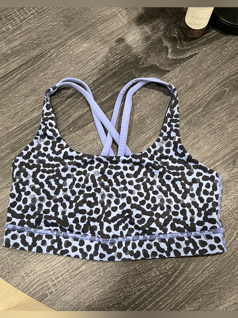 Lululemon Lavender Animal Print Crisscross Sports Bra